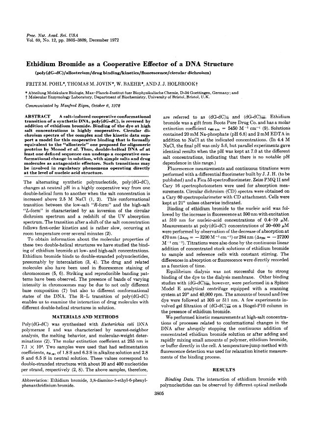 DNA Structure, ethidium bromide,
